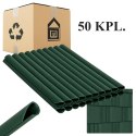 50x Klipsy do Taśmy Ogrodzeniowej Zaczepy Montażowe Osłony Zielone 19cm 20 szt