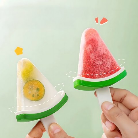 Foremki Forma do Lodów na Patyku Domowe Sorbet Lody Foremka Arbuz 6 szt