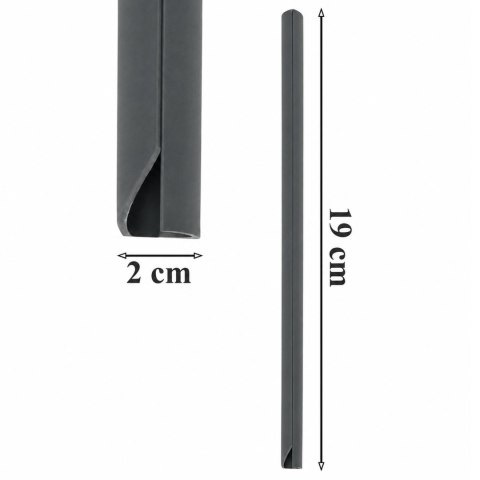 Klipsy do Taśmy Ogrodzeniowej Zaczepy Montażowe Osłony Antracyt 19cm 20 szt