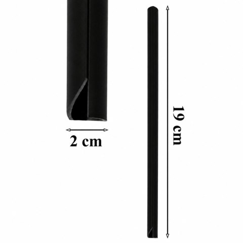 Klipsy do Taśmy Ogrodzeniowej Zaczepy Montażowe Osłony Czarne 19cm 20 szt