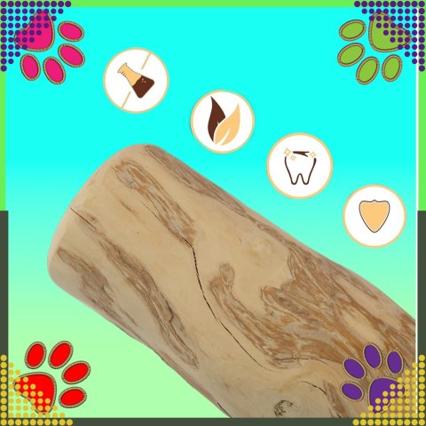 Patyk Gryzak z Drzewa Drewna Naturalny dla Psa Wytrzymały Zabawka 24x3,5cm