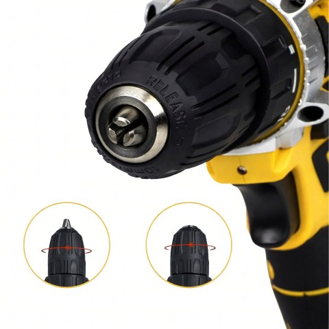 Wiertarka Wkrętarka Akumulatorowa Walizka 2xAku 18V 2Ah Led + Akcesoria