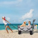 Duży Składany Wózek Ogrodowy Plażowy Transportowy na Ryby z Dachem Koła XL