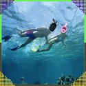 Maska do Nurkowania Pływania Snorkelingu Wody Pełnotwarzowa na Basen L/XL