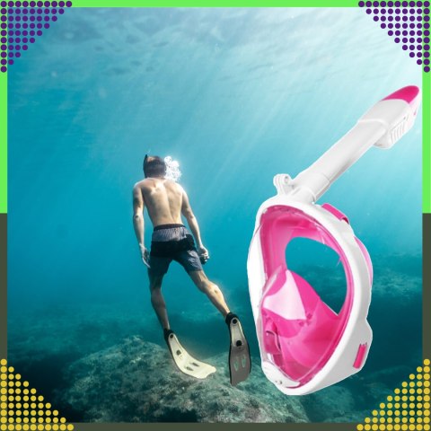 Maska do Nurkowania Pływania Snorkelingu Wody Pełnotwarzowa na Basen L/XL