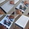 Tablet Graficzny A4 Deska Kreślarska Podkładka Led do Rysowania Kopiowania