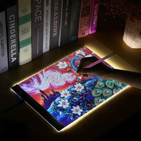 Tablet Graficzny A4 Deska Kreślarska Podkładka Led do Rysowania Kopiowania