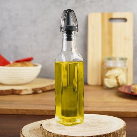 Butelka na Oliwę Ocet z Dozownikiem Szklana VILDE 250 ml Przezroczysta