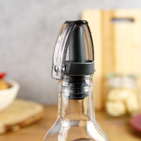 Butelka na Oliwę Ocet z Dozownikiem Szklana VILDE 250 ml Przezroczysta