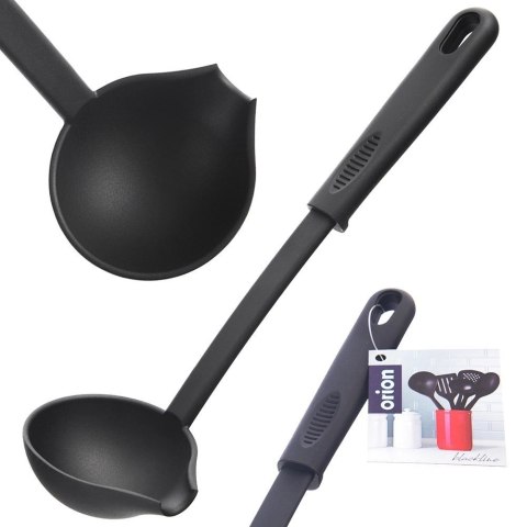 Chochla Kuchenna ORION BLACKLINE 60 ml 29 cm Czarna z Wylewką do Zupy