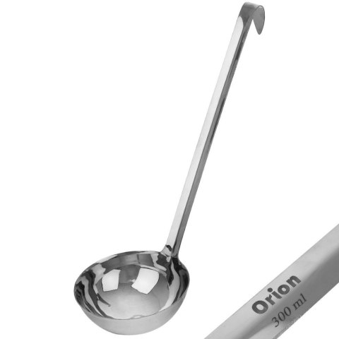 Chochla Stalowa ORION 300 ml 35 cm z Haczykiem do Zupy, Sosu i Gulaszu