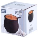 Cukierniczka Ceramiczna VILDE 250 ml Czarna z Pokrywką i Łyżeczką