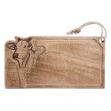 Deska Mangowiec ORION 45 x 22 cm z Rowkiem i Głową Byka do Serwowania