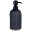 Dozownik do Mydła VILDE 400 ml Szklany Czarny Mat Ryflowany z Blokadą