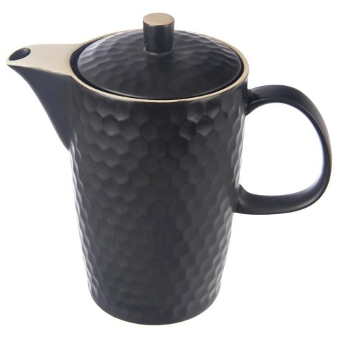 Dzbanek do Kawy Herbaty Napojów Ceramiczny Czarny Ozdobny Solidny ORION 1,3 l