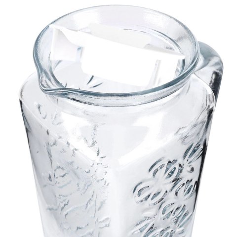 Dzbanek Szklany z Pokrywką ORION 1,2 L Ryflowany do Lodówki z Pokrywką