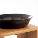 Elegancki Dekoracyjny Kominek Zapachowy Bambusowy Porcelanowy Czarny 14 cm