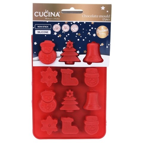 Forma do Pralin LA CUCINA Silikonowa Świąteczna na 12 szt. do Zmywarki