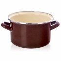 Garnek Emaliowany 2 L ORION BROWN Retro 18 cm Indukcja Zmywarka