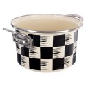 Garnek Emaliowany 2 L ORION SZACHOWNICA 18 cm Indukcja Zmywarka
