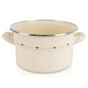 Garnek Emaliowany 3 L ORION TONCA Kremowy 20 cm Indukcja Zmywarka