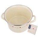 Garnek Emaliowany 3 L ORION TONCA Kremowy 20 cm Indukcja Zmywarka