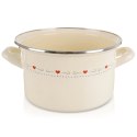 Garnek Emaliowany 4 L ORION TONCA Kremowy 22 cm Indukcja Zmywarka