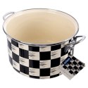 Garnek Emaliowany 6,5 L ORION SZACHOWNICA 26 cm Indukcja Zmywarka