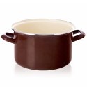 Garnek Emaliowany Brązowy Indukcja Gaz Solidny ORION 20 cm 3 L
