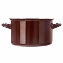 Garnek Emaliowany Brązowy Indukcja Gaz Solidny ORION 20 cm 3 L