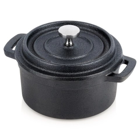 Garnek do Serwowania VILDE Żeliwny 10 cm 250 ml Pokrywka CAST LINE