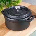 Garnek do Serwowania VILDE Żeliwny 10 cm 250 ml Pokrywka CAST LINE