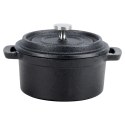 Garnek do Serwowania VILDE Żeliwny 10 cm 250 ml Pokrywka CAST LINE