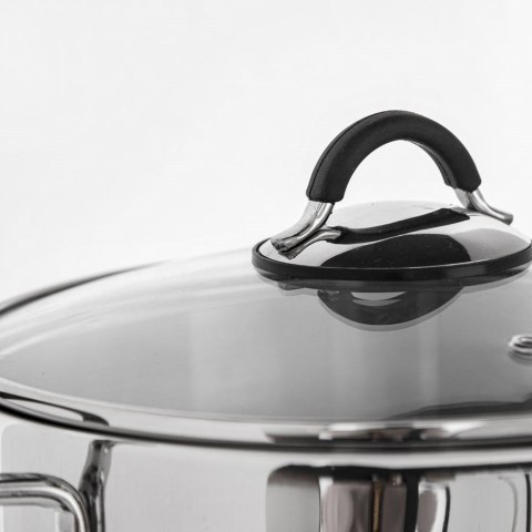 Garnek stalowy ze szklaną pokrywką DALIE 16 cm, 1,8 l