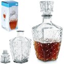 Karafka do Whisky EXCELLENT Szklana 830 ml Zdobiona Korek Prezent