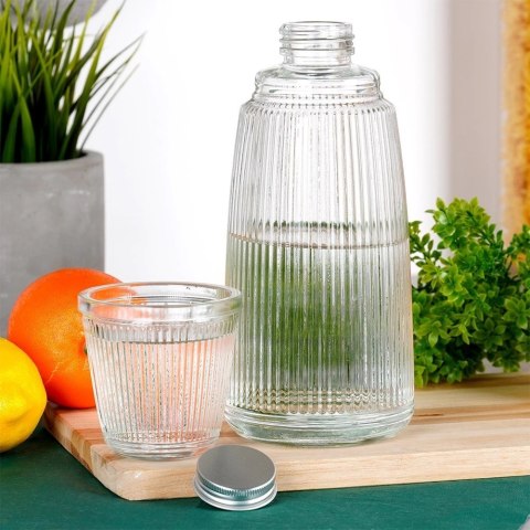 Karafka ze Szklanką EXCELLENT 1 L + 220 ml Zestaw 2 el. Szkło