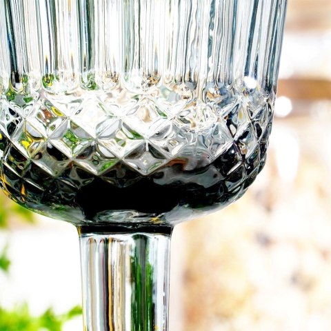 Kieliszek do Wina VILDE Szklany Czarny 270 ml Zdobiony Elegancki
