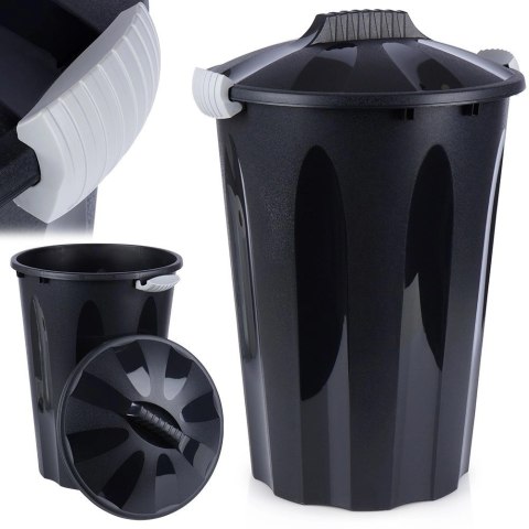 Kosz na Śmieci Odpady Kompostownik Plastikowy Czarny 40 L VILDE ORION