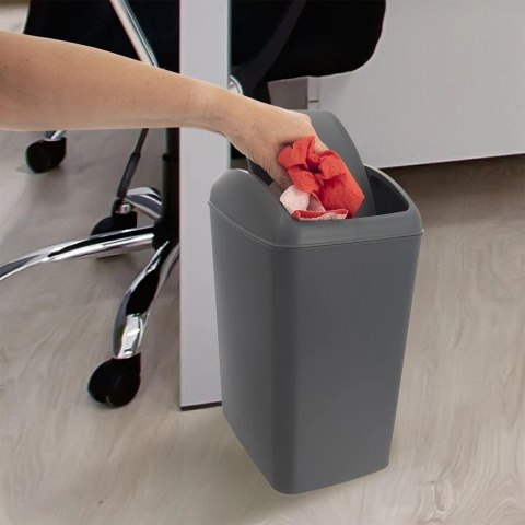 Kosz na Śmieci Plastikowy Szary 10 L ORION Wytrzymały i Pojemny