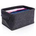 Koszyk do Przechowywania Filcowy Składany Czarny 36 x 27 x 20 STORAGE