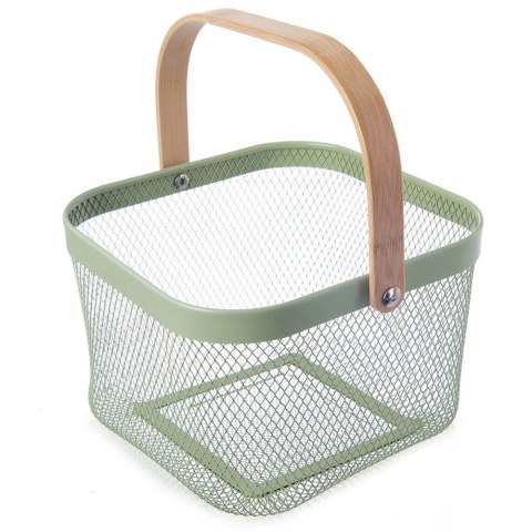 Koszyk do Przechowywania Owoców Warzyw Metalowy Zielony 27 x 24,5 cm ORION