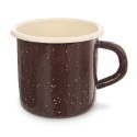 Kubek Garnuszek Emaliowany Stalowy Tradycyjny Retro Brązowy ORION 400 ml