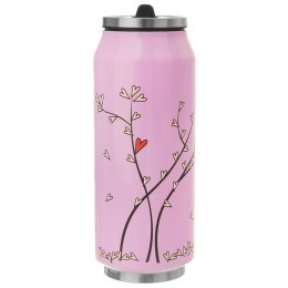 Kubek Termiczny Puszka Różowy Serce ORION 400 ml