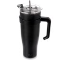 Kubek termiczny stalowy czarny z uchwytem TERMO 1,2 l