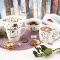 Kubek z Miseczką Porcelanowy 2 el. ORION Renifer Zestaw Śniadaniowy
