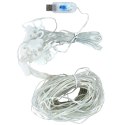 Kurtyna Świetlna 300 led 3 m ORION z Pilotem Zimna Barwa usb