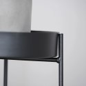 Kwietnik Metalowy Czarny 2-poziomowy Dekoracyjny ORION 46 / 58 cm 2 szt.