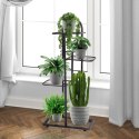 Kwietnik Stojak na Kwiaty 4-Poziomowy Kaskada Metalowy Loft VILDE 80 cm