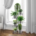 Kwietnik Stojak na Kwiaty 6-Poziomowy Kaskada Metalowy Loft VILDE 106 cm