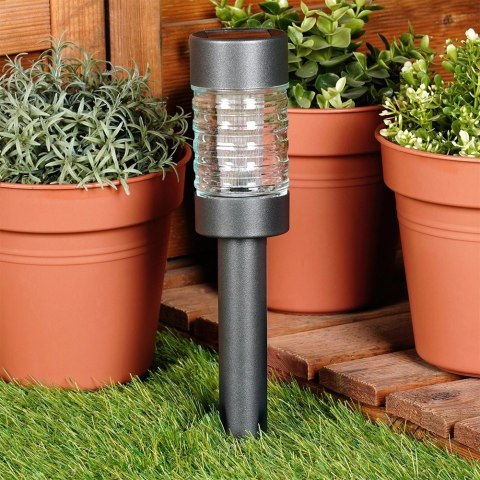 Lampka Ogrodowa Solarna led Wbijana 27 cm ORION Stal Nierdzewna